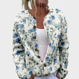 Patrícia - Cardigan Floral de Outono