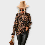 Patrícia - Blusa com gola plissada