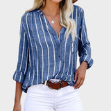 Débora - Blusa artesanal com riscas