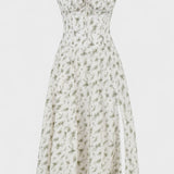 Carolina - Vestido Floral com Corpete Ajustado