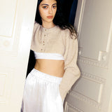 Cozy Cropped Button Up Cardigan