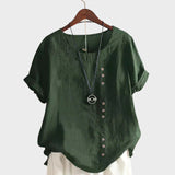 Mia - Blusa de manga curta com decote redondo
