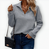 Bruna - Camisola elegante com meio fecho