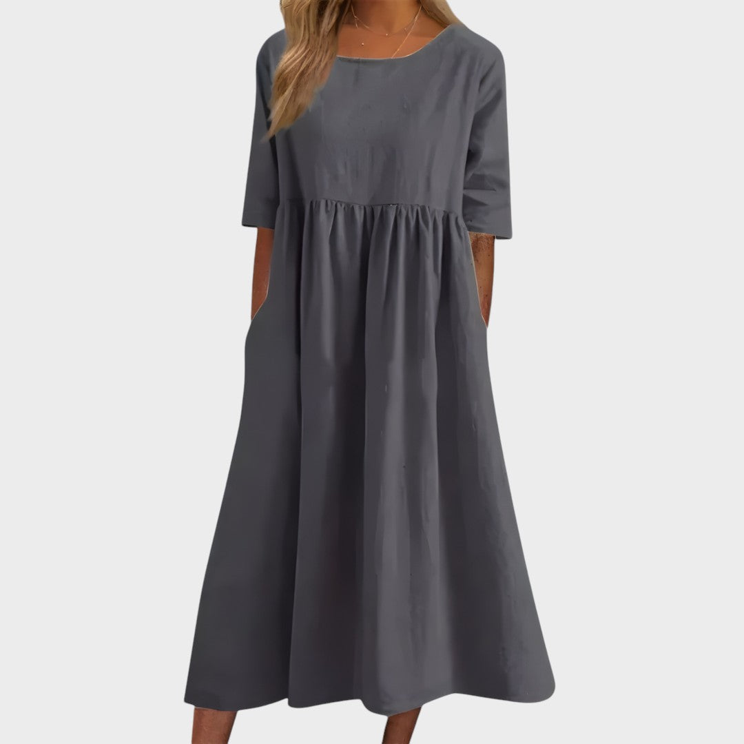 Catarina - Vestido de algodão lisonjeiro