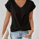 Edna - T-shirt casual com decote em forma de coração