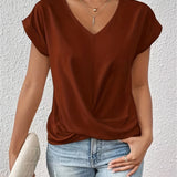 Edna - T-shirt casual com decote em forma de coração