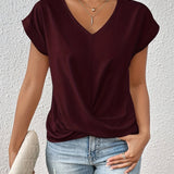 Edna - T-shirt casual com decote em forma de coração