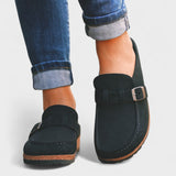 Inês - Mocassins de Camurça com Fivela