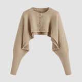 Cozy Cropped Button Up Cardigan