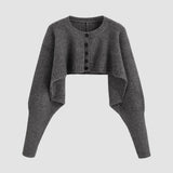 Cozy Cropped Button Up Cardigan