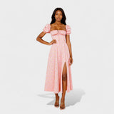 Helena - Vestido Verão com Decote Quadrado