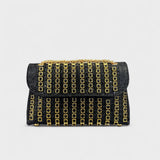 Claudia - Bolsa de ombro com corrente elegante e diamantes coloridos