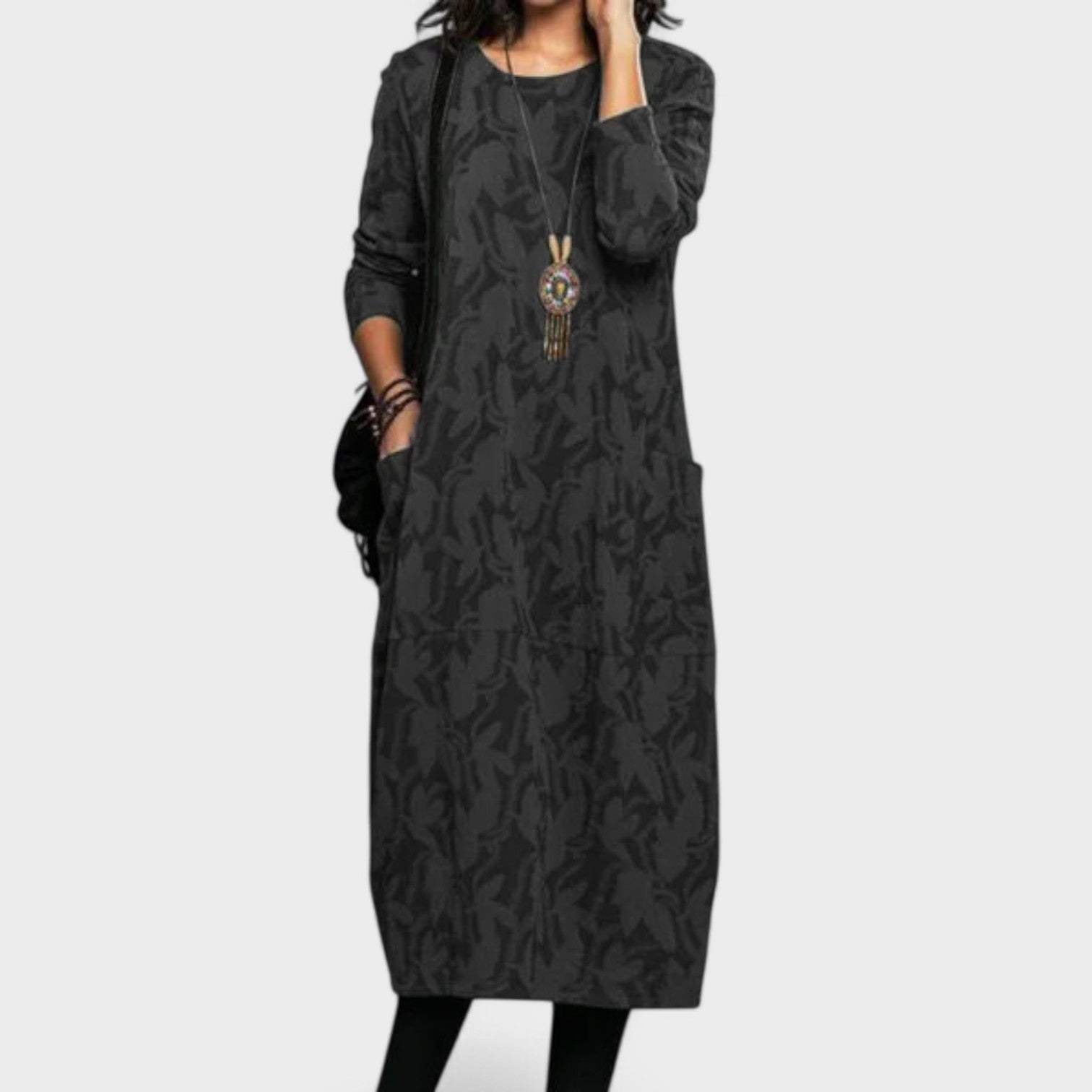 Hermínia - Vestido de Mangas Compridas