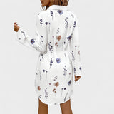 Noémia - Vestido camisa floral elegante