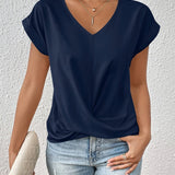 Edna - T-shirt casual com decote em forma de coração