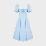 Helena - Vestido Verão com Decote Quadrado