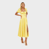 Helena - Vestido Verão com Decote Quadrado