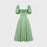 Helena - Vestido Verão com Decote Quadrado
