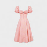 Helena - Vestido Verão com Decote Quadrado